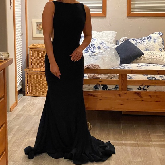 Buy today!  JOVANI Dress❤️Stunning, Illusion Side - Picture 11 of 11